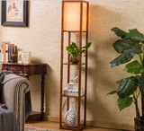 卧室床头LED落地灯简约客厅置物架台灯茶几立式地灯创意个性欧式