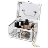 Cerro Qreen手提化妆箱 亚克力化妆品收纳盒透明展示架透明化妆盒