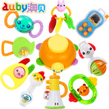 澳贝玩具专柜正品婴儿礼盒套装 0-1岁新生儿玩具奥贝10只装摇铃