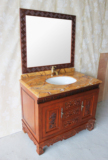 中式仿古浴室柜红橡木落地 欧式卫浴柜组合 美式实木洗漱台双盆柜