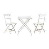 温馨宜家IKEA默拉洛一桌二椅户外休闲桌椅组合简易餐桌可折叠靠背