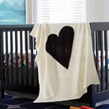 北欧米白色盖毯沙发休闲毯子纯棉针织婴儿童毛毯空调毛巾床上搭毯