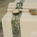 茶席云南蜡染桌旗桌布茶垫棉麻布现代中式餐桌布艺