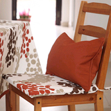 纯棉加厚椅子垫子套餐椅坐垫套 板凳子坐垫45/50/55/60定制橘红色