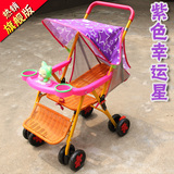 仿藤婴儿推车夏季轻便小推车可坐可躺折叠便携藤编椅子带减震伞车