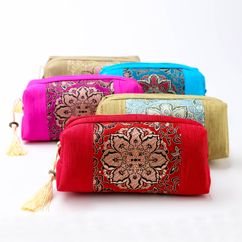 Nanjing Yunjin make-up bag Chinese fengsu embroidery wallet With Chinese characteristics small gift crafts souvenirs