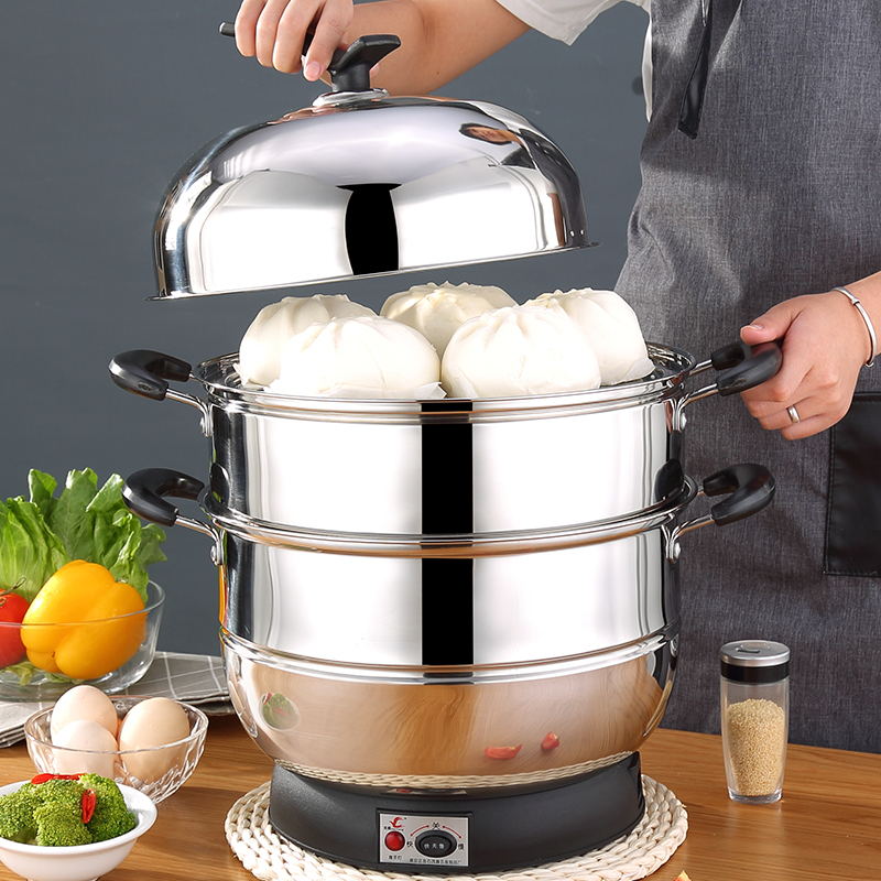 MaoTeng household multi-functional steamer steamer steamer fish bun bun electric steamer small steamer stainless steel steamer