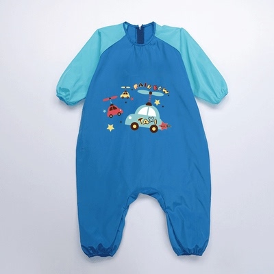 Baby waterproof outside wearing cute painting childrens body cover baby anti-dirty climbing clothing breathable spring and autumn model