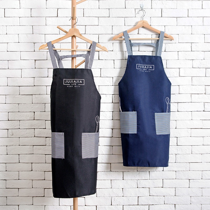 Japanese waterproof apron back-wearing hooded vest-style womens Korean summer cleaning trend high-end semi-cloth defense