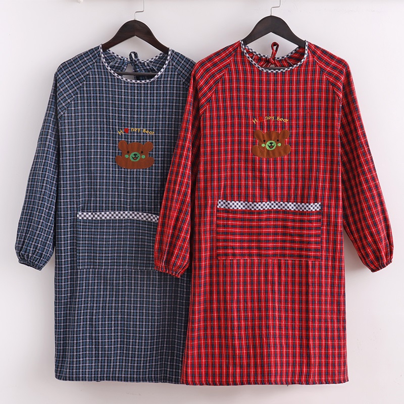 Apron hooded back-dressing half-size manicure old-fashioned set to do a good job to see retro hot dyeing long creative fresh