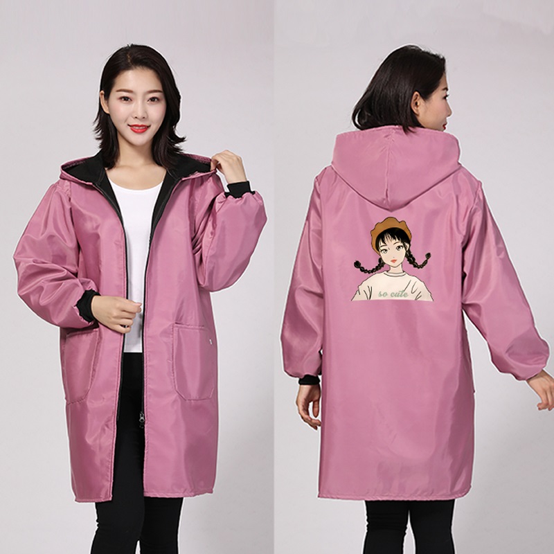 Apron hooded zip-up dress aquatic cardigan bib restaurant princess work personality waterproof anti-dirty dean summer spring