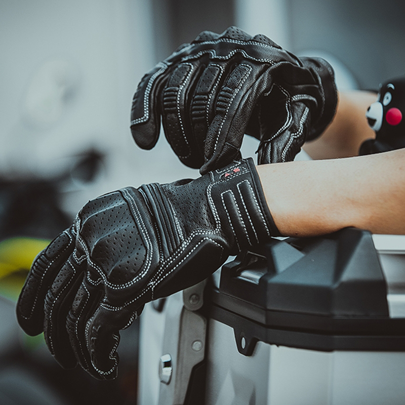 Alien snail summer motorcycle gloves mens retro gloves sheepskin locomotive gloves anti-fall windbreed knight gloves