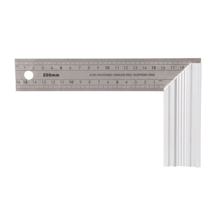 Steel shield tool aluminum base stainless steel angle ruler right angle ruler 200mm300mm S079007 S079008
