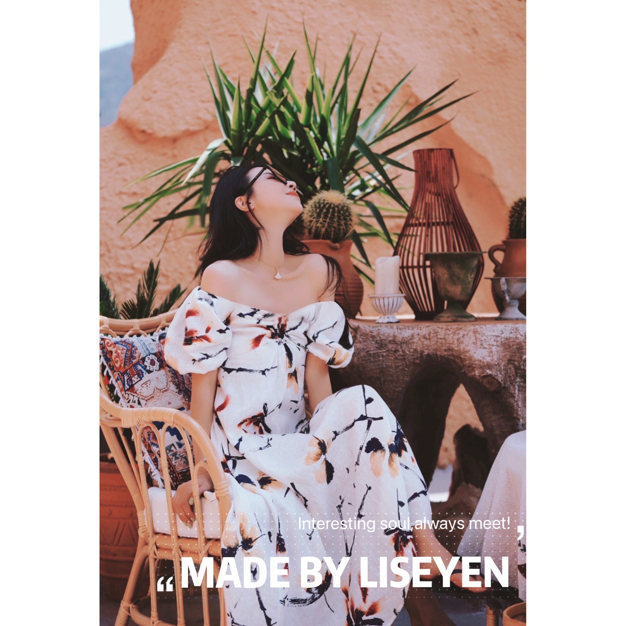 LISEYEN Moroccan wind DU home designer print poncho dress slim waist 2021 new spring summer