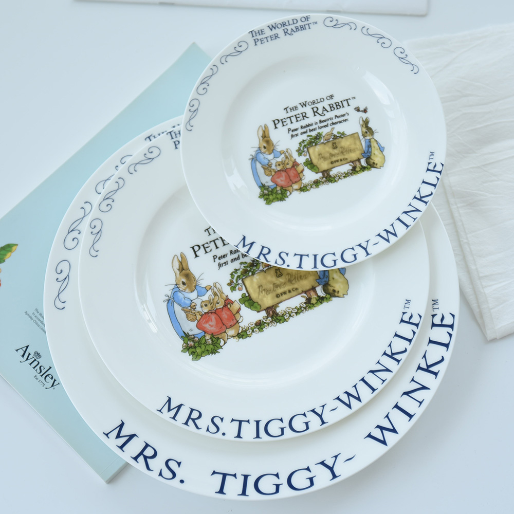 Export British cute cartoon bone porcelain tableware home Western steak plate hotel set creative snack ceramics