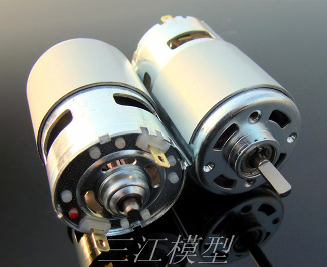 Sanjiang model warship model civilian ship model with brush 775 motor micro DC large torque belt bearings