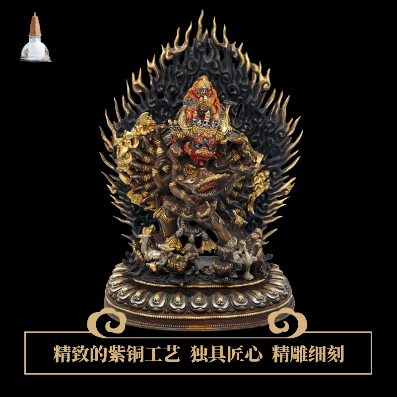 Nepals high-end Buddha statue Ofid King Kong pure handmade copper Tibetan Buddhist secret imported for the table