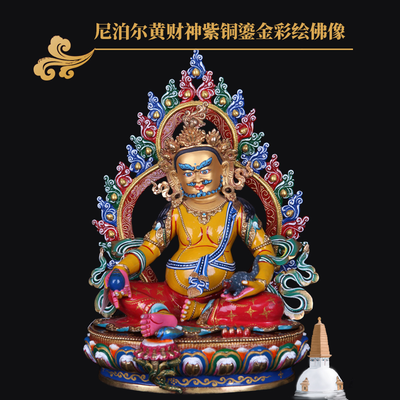 Nepal Buddha statue Tibetan Buddhism can be loaded with fine handmade copper and gold and gold painting