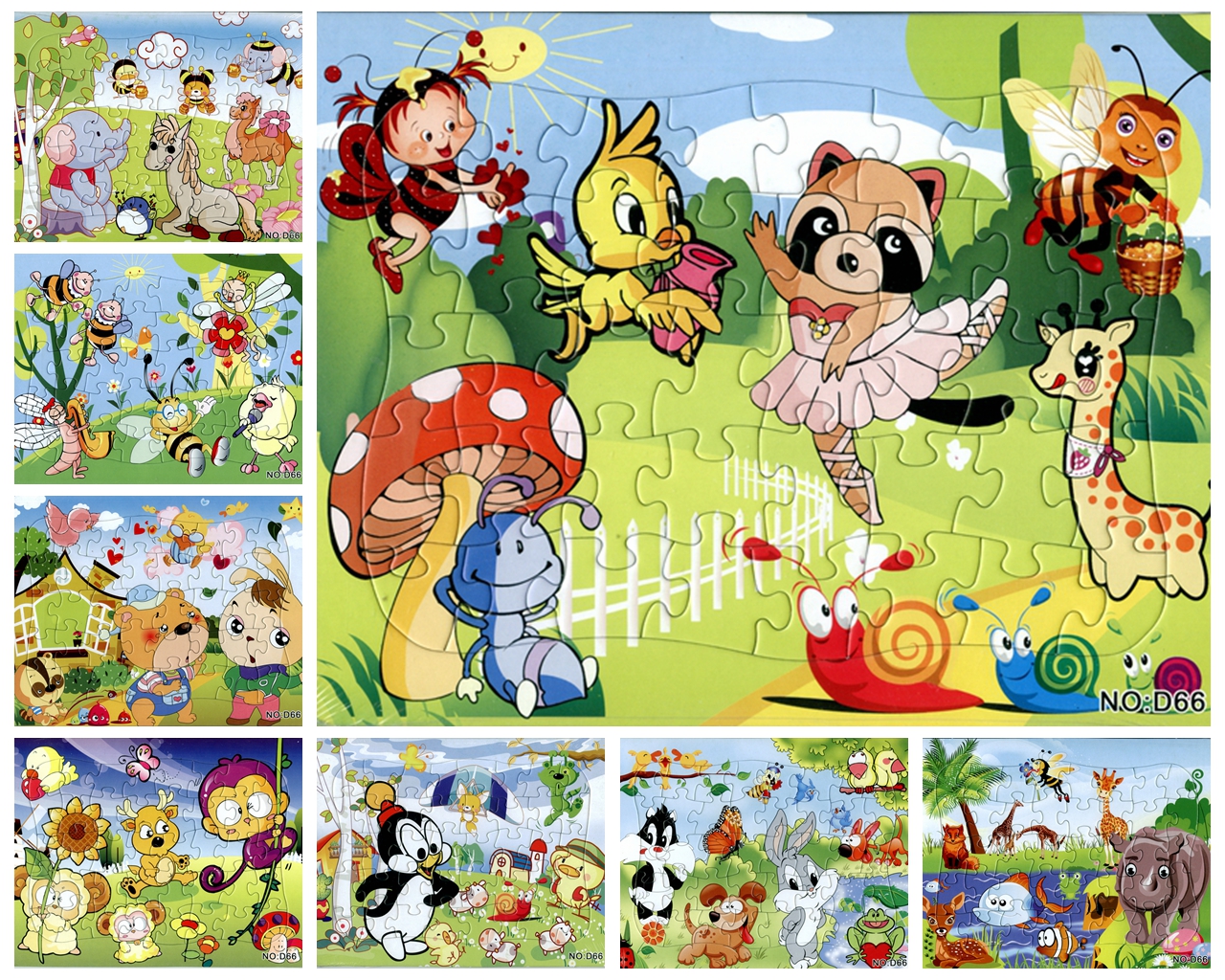 Farm cartoon cute animal world letter cartoon children puzzle Martha and bear 36-year-old kindergarten