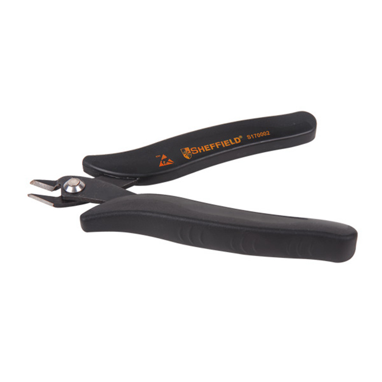 Steel shield tool Heavy-duty anti-static handle slant jaw bevel pliers 5 inch S170002