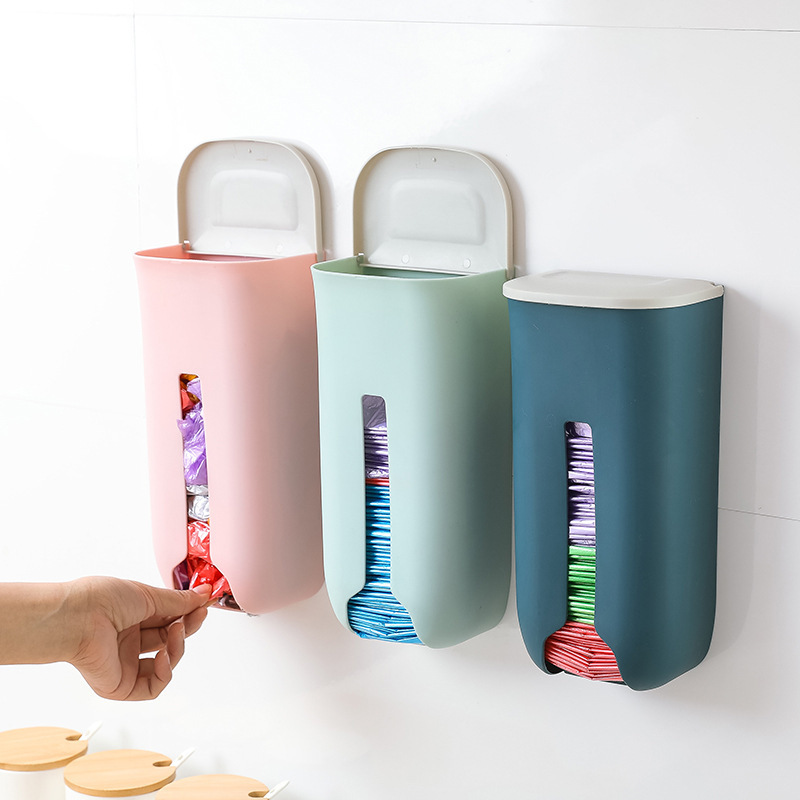 Garbage bag collection rack wall hanging kitchen bathroom plastic bag collection box Nordic wind shoes set collection box