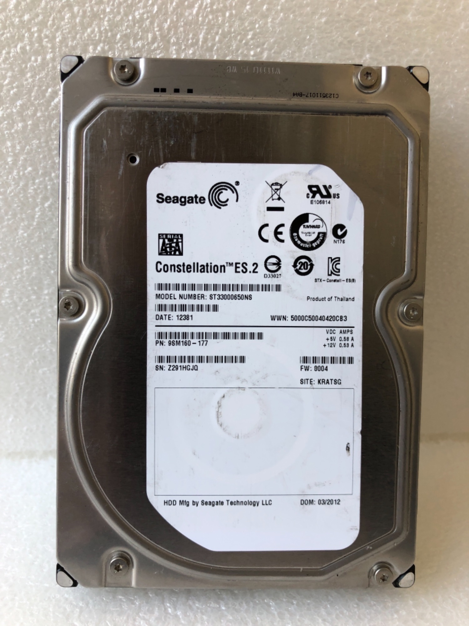 Seagate hard drive ST3300650NS 3TB sata 3.5 inch desktop