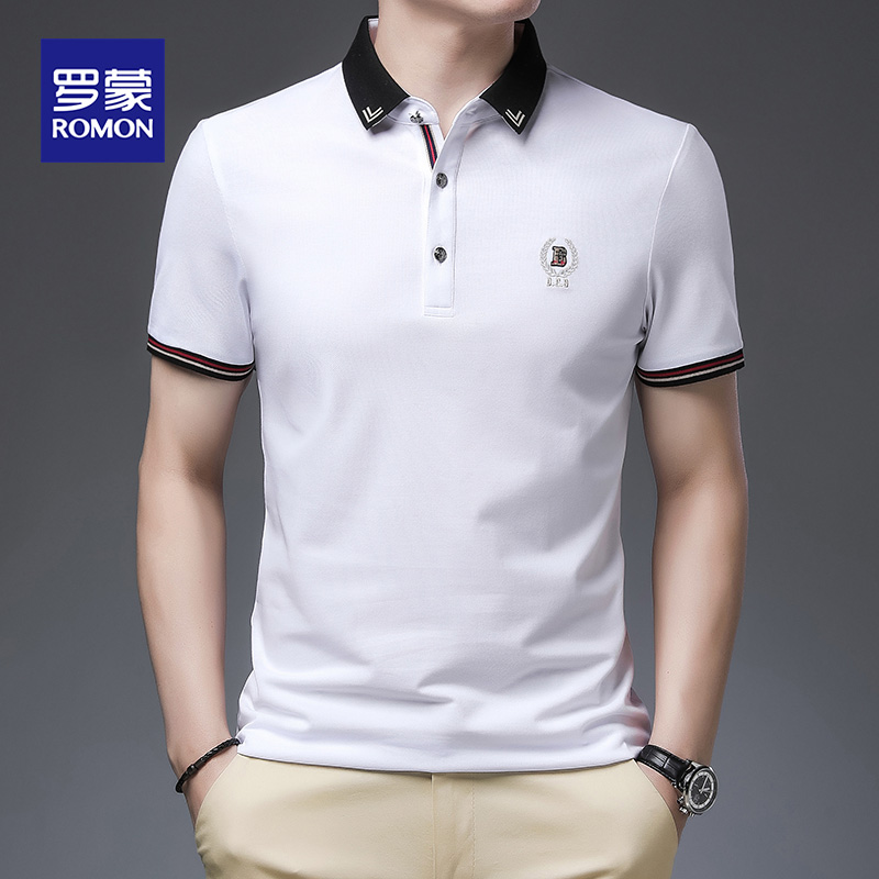 Lomond mens short-sleeved t-shirt new mid-teen summer casual half-sleeve mens top trend slim poo shirt