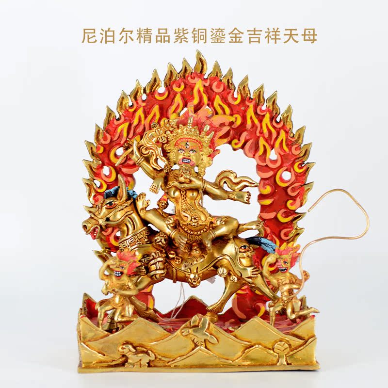 Nepals Suga Buddha statue custom-made auspicious mother pure handmade copper full of gold Tibetan Buddhism secret service