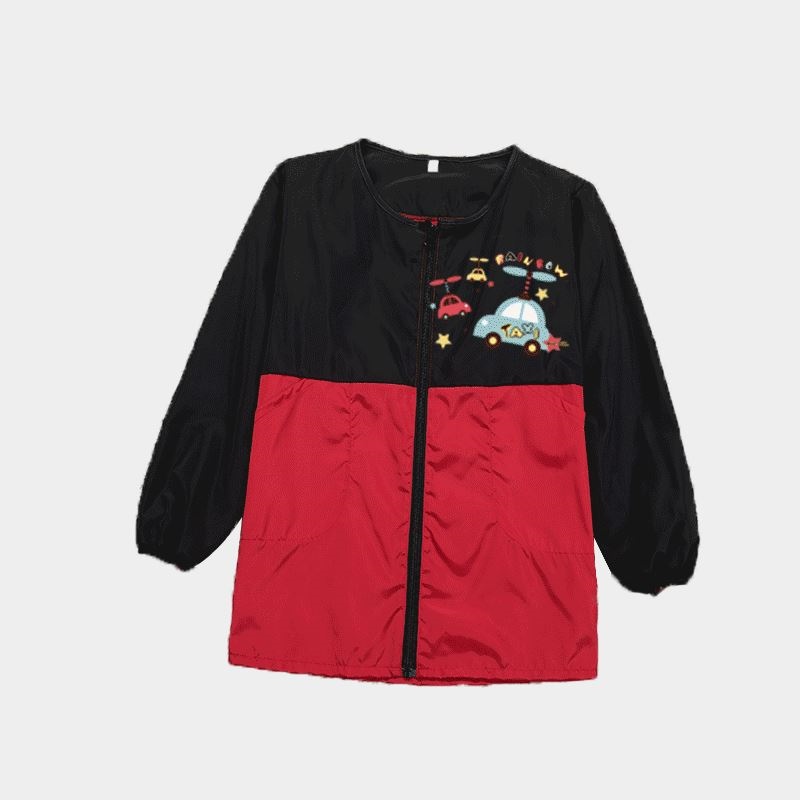 Children draw waterproof apron long-sleeved hooded baby eat art painting toddler custom logo print