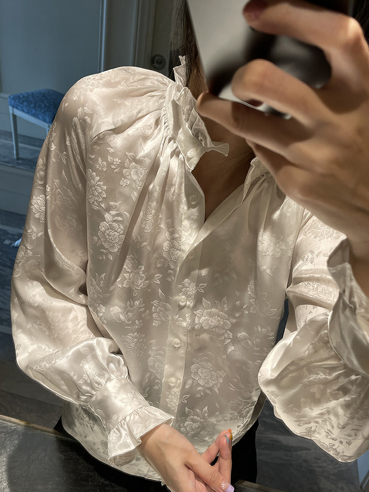 If its not a group of jade hills to see the beauty of the explosion - court lace heavy silk embroidered jacquer shirt top!