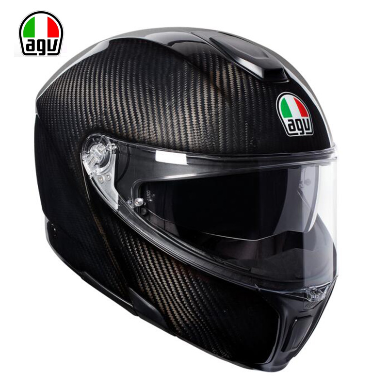 The new AGV carbon fiber unveiled helmet anti-fog motorcycle full helmet Italian imported four seasons helmet