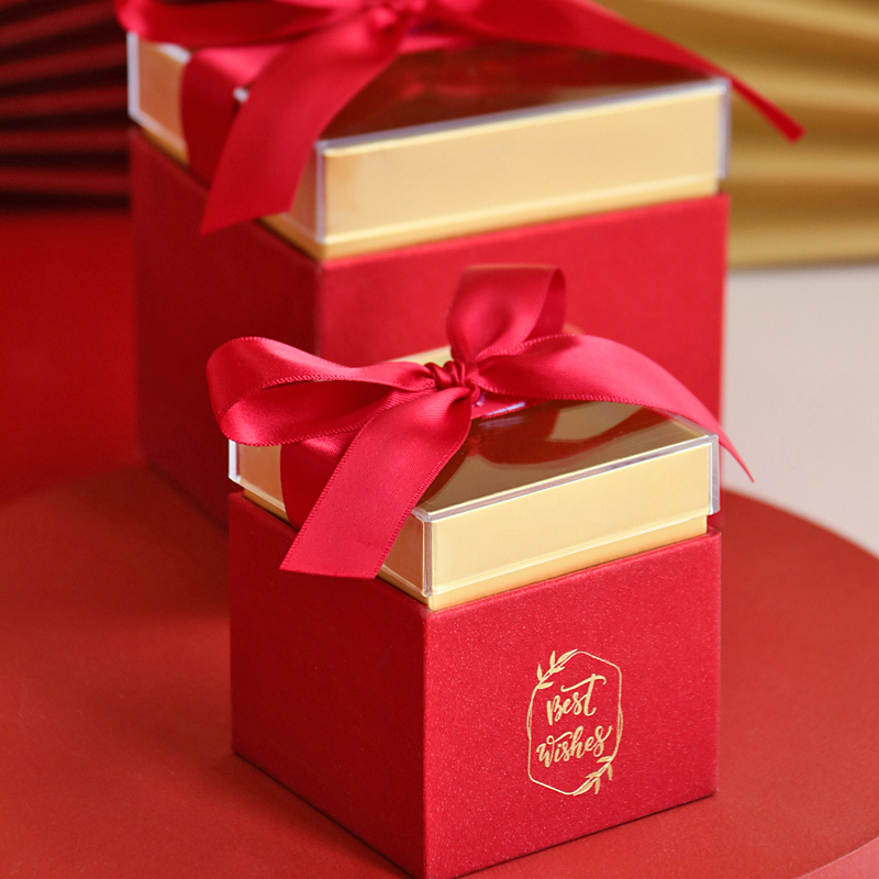 Spend half a li magpie box transparent ackley wedding idea 2020 Sen line green ins wind custom candy gift box