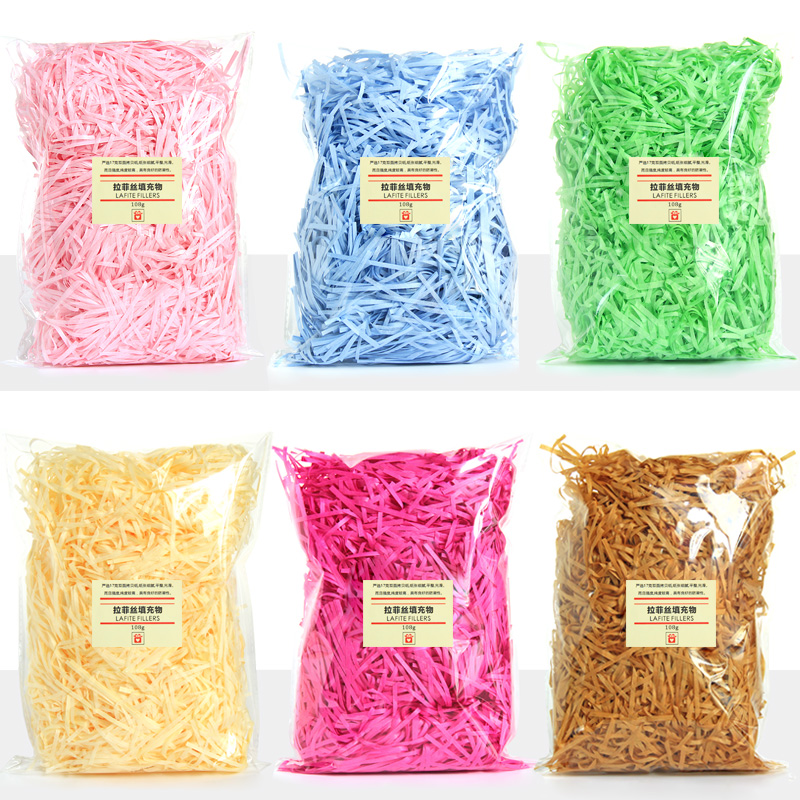 Spend half a lirafi grass filler Red wine wrapping shredded paper birthday gift box accessories decoration