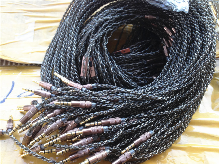 High-end DIY with wheat call U.S. standard headphone cord translucent twisted pair line fever upgrade wire