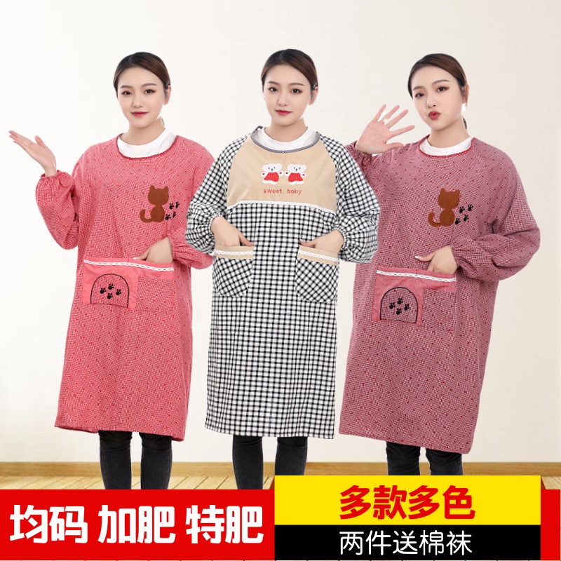 Apron hooded back dress big size small hoodie short hot dye oil-proof couple wipe cloth cooking summer half