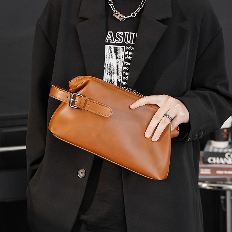 Hong Kong mens new retro hand bag fashion high-capacity handbag hand bag hand bag hand bag mens bag