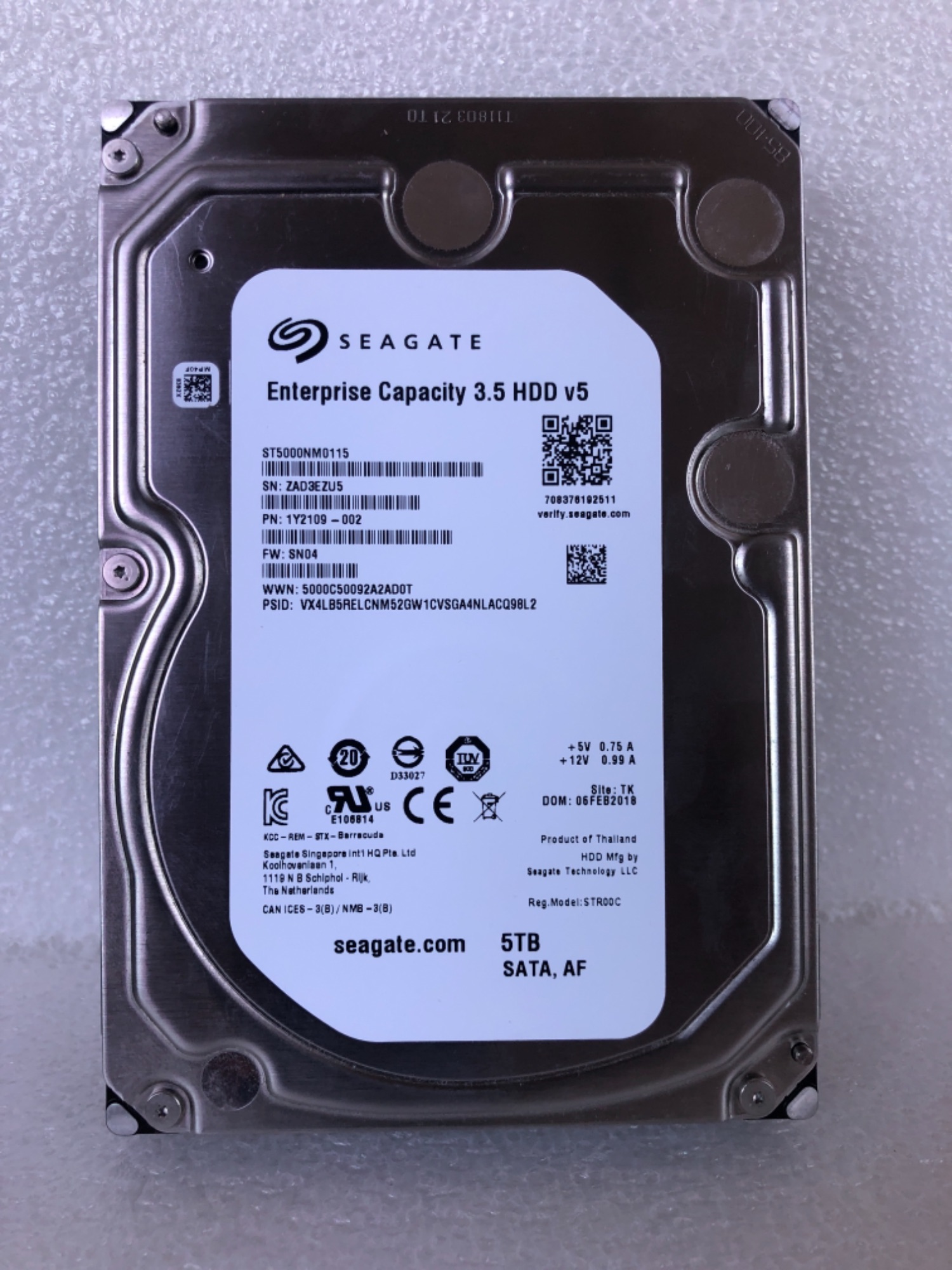 ST5000NM0115 5TB sata 3.5 inch hard drive Monitoring desktop