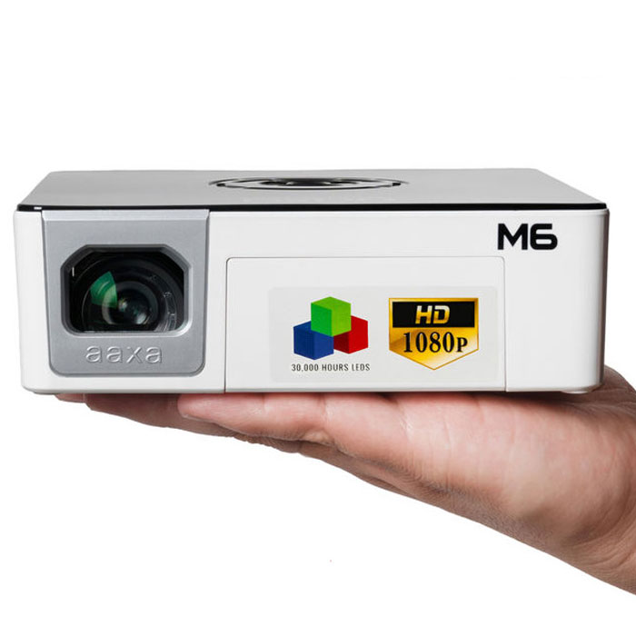 5Cgo AAXA M6 1080FHD Home Office LED Projector Small Home Theater Projector Taiwan