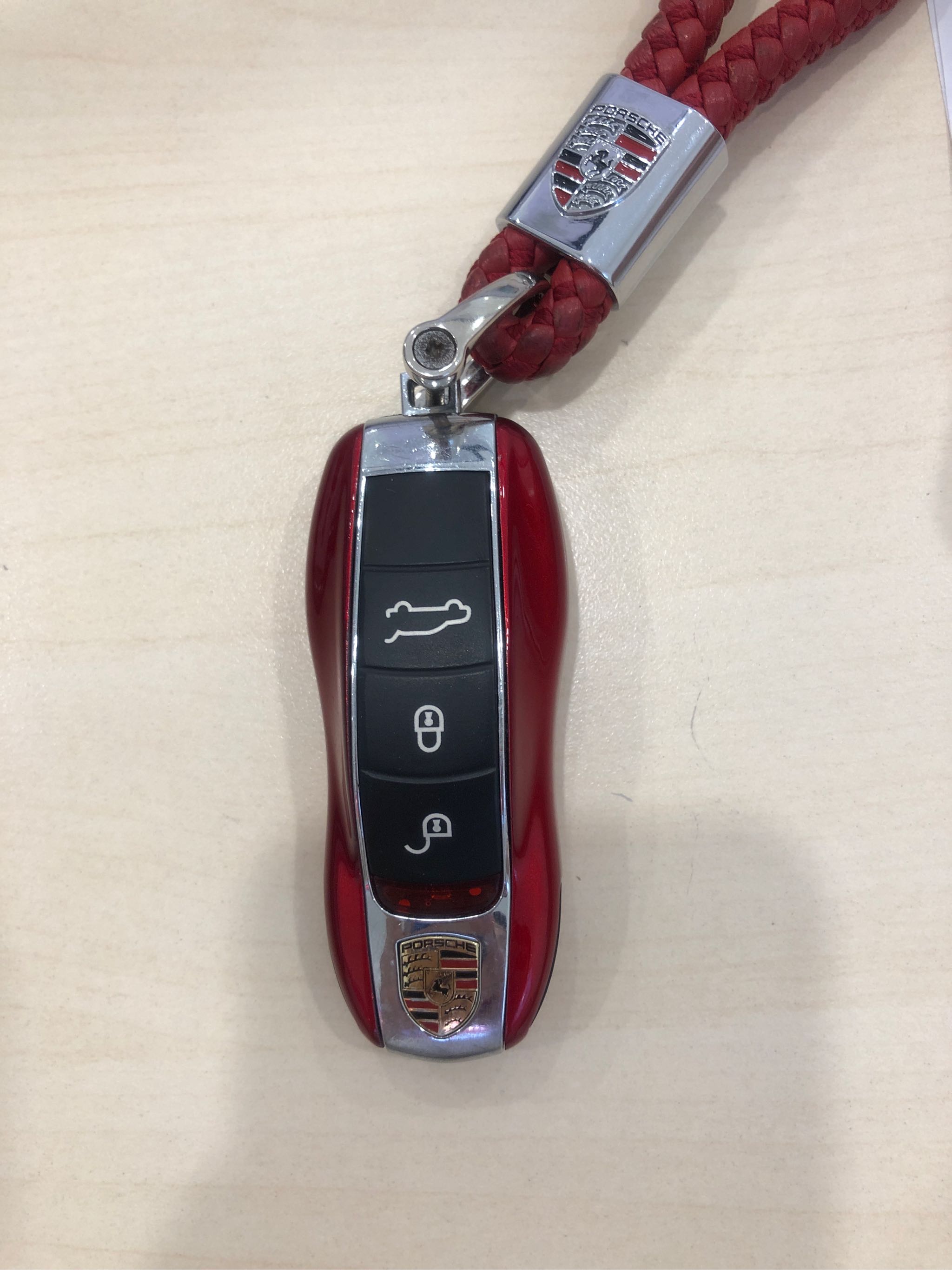 适用于保时捷钥匙壳卡宴macan帕拉梅拉钥匙套718改装钥匙扣钥匙包