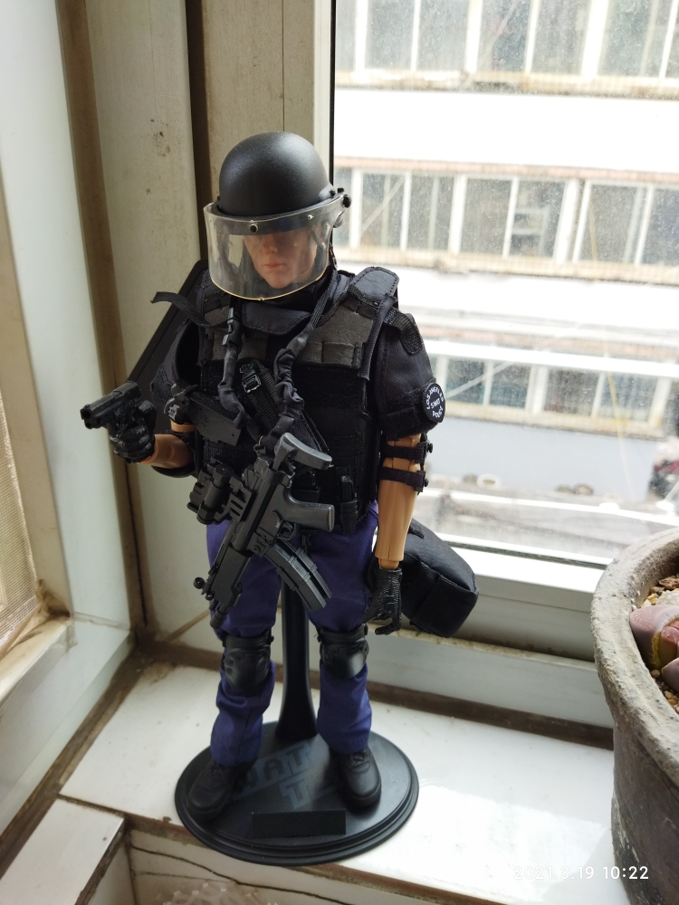 12寸1/6 swat特警部队狙击手兵人模型军事武器玩具套装 男孩礼物 - 物