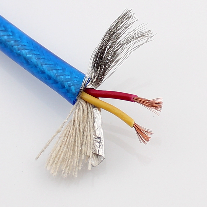 音频线麦克风线 话筒双芯咪线卡农线 编屏蔽平衡线正品蓝透2*37芯