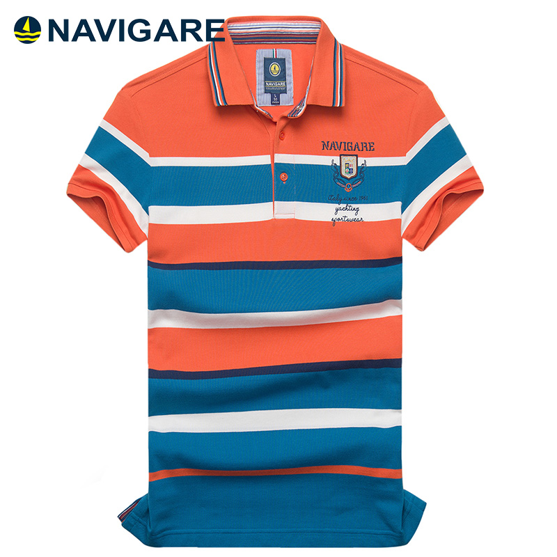 纳维凯尔navigare小帆船2015款翻领男士短袖t恤夏天男式短袖t恤衫