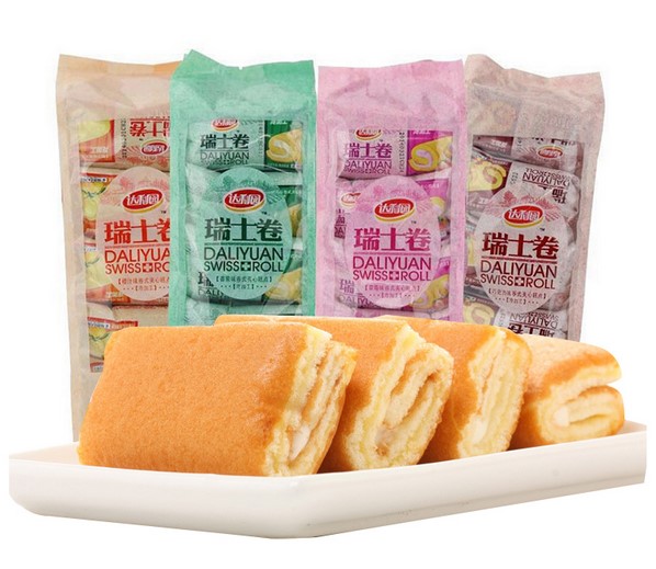 达利园瑞士卷200g袋装10枚独立小包装糕点西式点心休闲小吃零食品