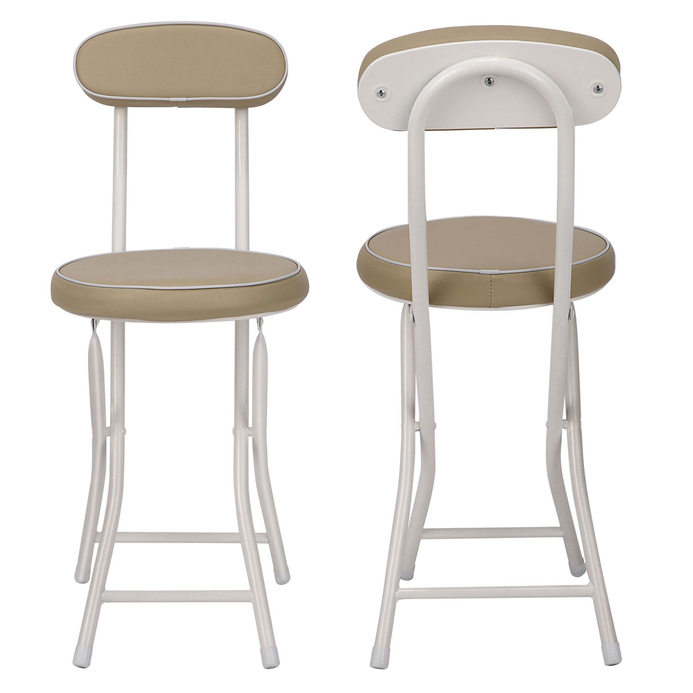 2把装生活诚品折叠椅带靠背 圆形休闲折叠椅 餐厅椅 办公椅