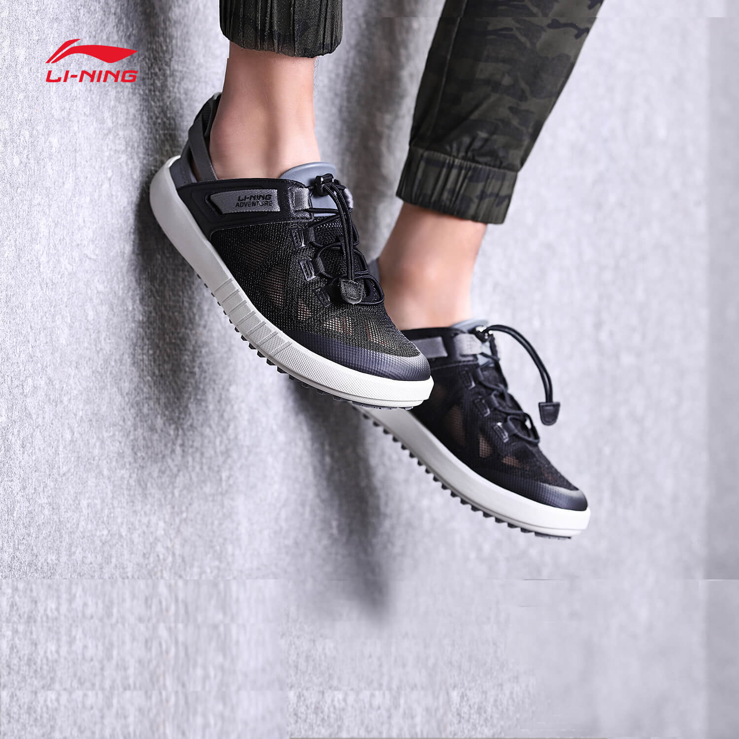 李宁男子透气户外溯溪鞋涉水鞋男户外运动鞋ahll019