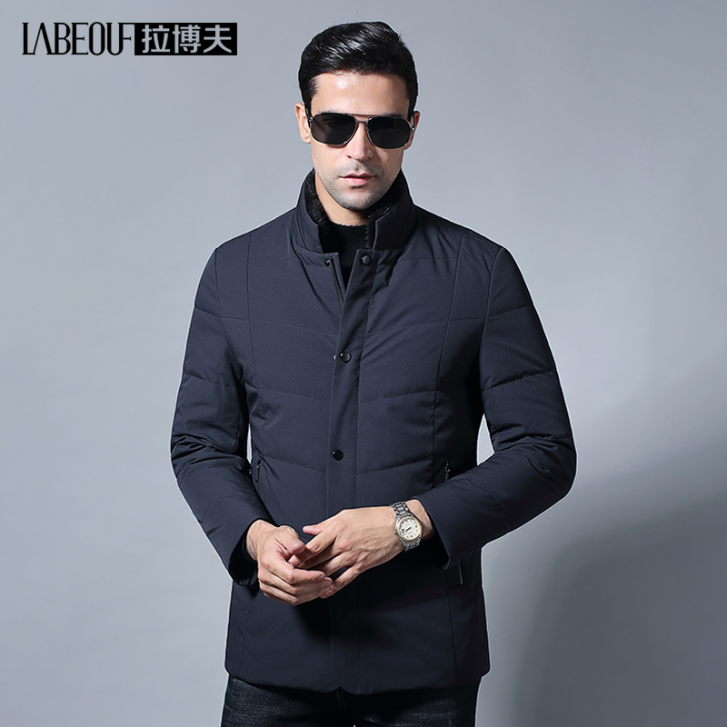 LaBov down jacket mens middle-year business thick removable inner bile winter cadres leading business and political thick jacket