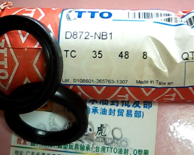 TC 35 x 48 x 8 35X48X8 D872 Taiwan TTO skeleton oil seal internal diameter 35 outer diameter 48 height 8 mm