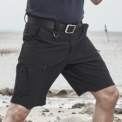 Outdoor quick-dry shorts mens summer elastic wear-resistant breathable military fan tactics five-point pants climbing casual hiking pants