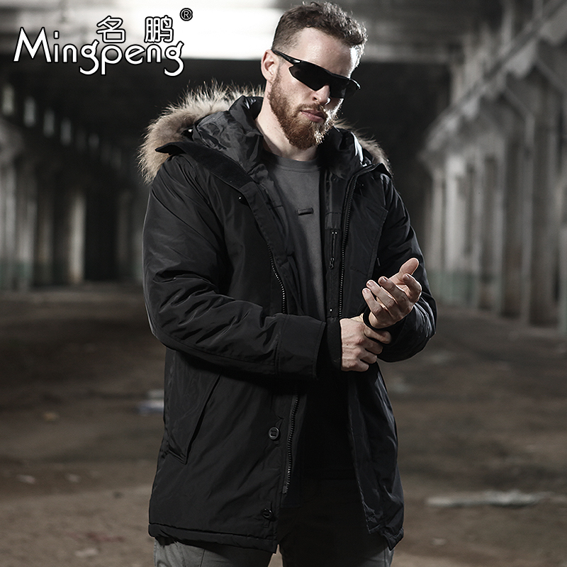 Outdoor governor long cotton clothing winter warm and thick tactical cotton coat mens military fans wind-proof waterproof jacket