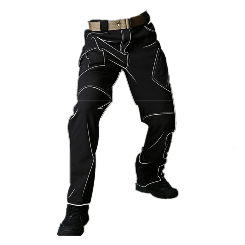 Outdoor executive IX7 9 thermal reflection soft shell pants mens winter tactical stormtrooper pants cold-proof waterproof pants